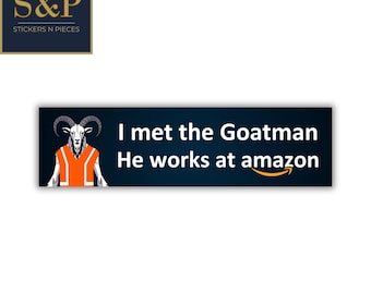 Funny Goatman Bumper Sticker: Cryptid Car Decal