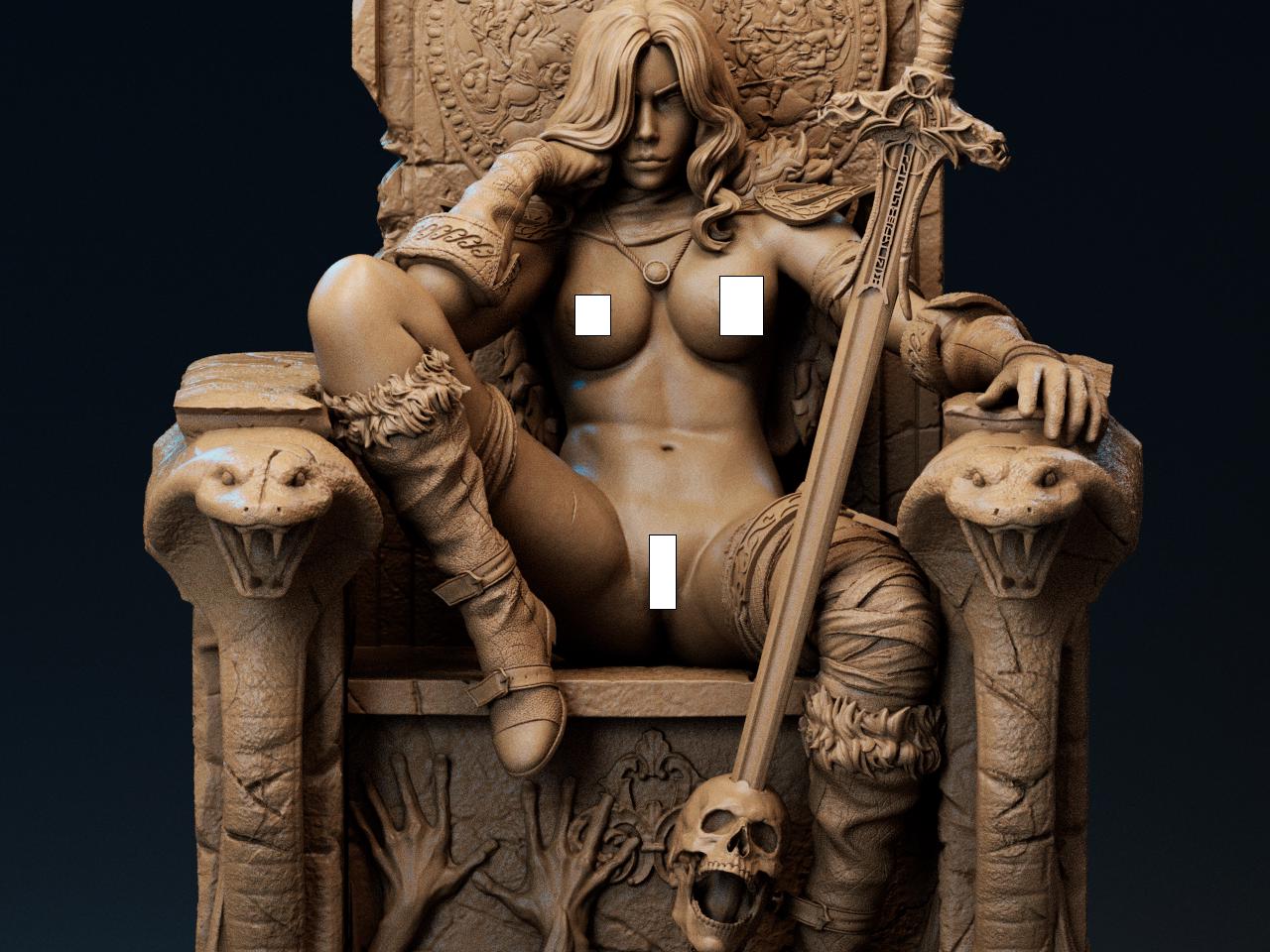 MATURE 18+ Red Sonja V2 MSLA Printed Kit Unpainted & Unassembled
