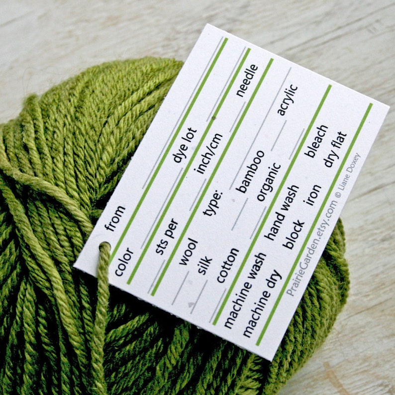 Pdf Yarn Tags in Light and Bright Tones Print at Home - Etsy