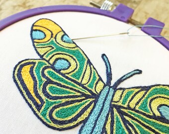 DIY Instant Download Peacock Butterfly perfect for eye glass case