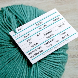 pdf Yarn Tags in light and bright tones print at home image 1