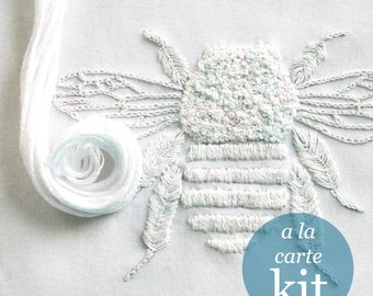 Crewel Embroidery Kit A LA CARTE KIT bumble bee, Digital Pattern, embroidery pattern, embroidery supplies, Prairie Garden