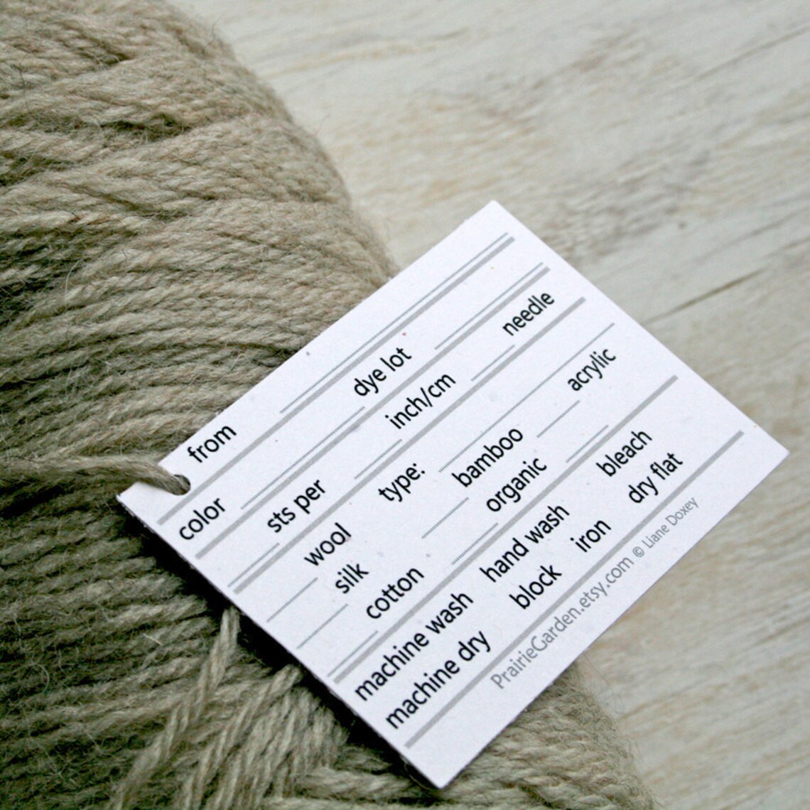 Pdf Yarn Tags in Subtle Neutral Tones Print at Home Etsy