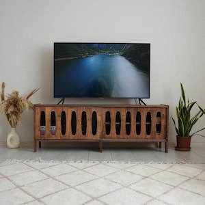 Rustic Tv Stand, Solid Wood Media Console, Mcm Media Center,  Solid Wood Tv Stand, Sideboard