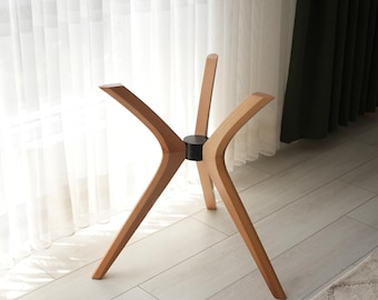 Beech Wood Spider Table Legs, Modern Pedestal Base