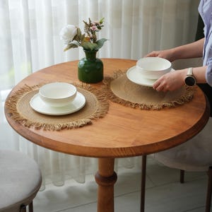 Round Dining Table, Small Kitchen Table, Circle Breakfast Table, Bistro Table, Runder Esstisch, Tavolo Rotondo Allungabile