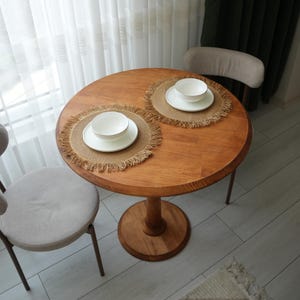 Round Dining Table, Small Kitchen Table, Circle Breakfast Table, Bistro Table, Runder Esstisch, Tavolo Rotondo Allungabile