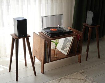 Handmade Pine Wood Speaker Stand: Mid-century Modern Audio - Etsy