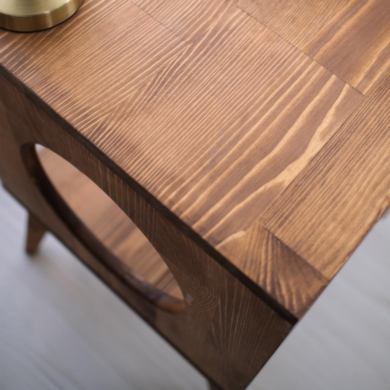 Record Player Table with storage, Vinyl Record Storage, Mid Century Media Cabinet