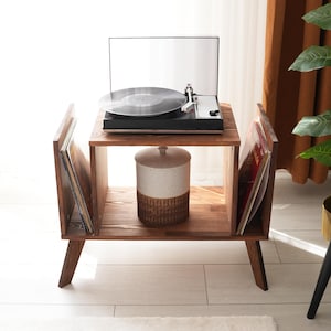 Large Record Player Stand, Turntable Station With Storage, Large Record Player Cabinet, Plattenspieler mobel
