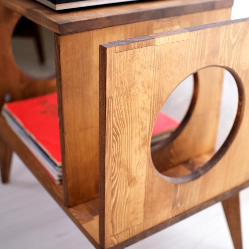 Large Record Player Stand, Plattenspieler Mobel, Cabinet Turntable