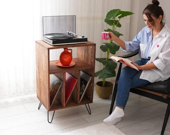 Record Player Station, Vinyl Record Storage, Turntable Stand
