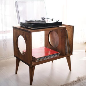 Large Record Player Stand, Plattenspieler Mobel, Cabinet Turntable