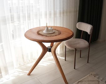 Handmade Round Wood Dining Table