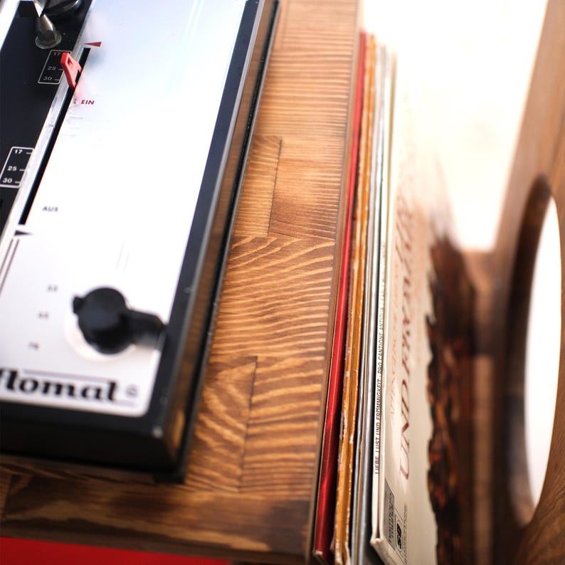 Large Record Player Stand, Plattenspieler Mobel, Cabinet Turntable