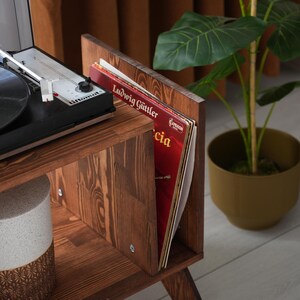 Large Record Player Stand, Turntable Station With Storage, Large Record Player Cabinet, Plattenspieler mobel
