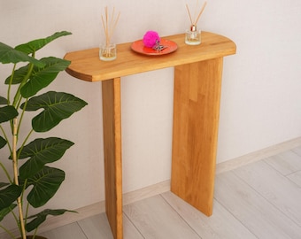 Handmade Solid Pine Wood Console Table, Entryway Hall Stand