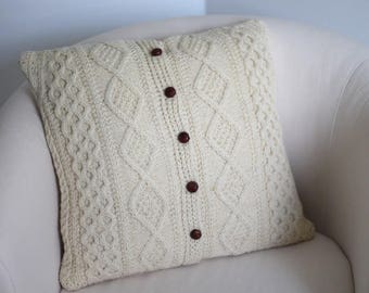 sweater knit throw pillow