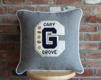 Custom Vintage Varsity Letter Memory Pillow - Made with YOUR Varsity Letter