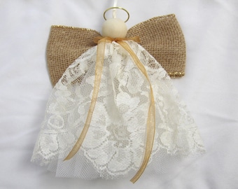Angel Ornament - Memory Ornament - Made from YOUR Wedding Dress - Custom
