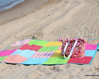 Custom Beach Blanket - Family Beach Blanket - Bridal Beach Blanket
