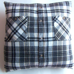 Custom Memory Pillow Made from Button Down Shirt Made to Order from YOUR Shirt image 4