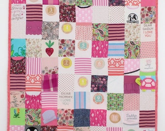 Custom Baby Clothes Quilt- 16, 64, 108 - Block - Memory Blanket - Memory Quilt - Baby Blanket