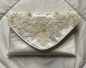 Pochette de mariée personnalisée - fabriquée à partir de VOTRE robe de mariée ou de votre robe de demoiselle d'honneur