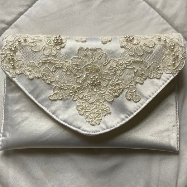 Custom Bridal Clutch - Made from YOUR Wedding Dress or Bridesmaid dress