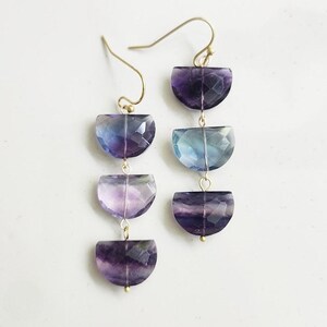 Color Changing Fluorite Earrings - Etsy