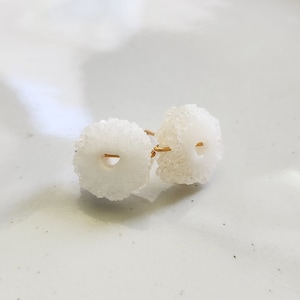 Wire Wrapped Solar Quartz Crystal and Handmade Brass Post Earrings, Druzy Geode Jewelry Gifted To Scarlett Johansson, Boho Bridal Jewelry