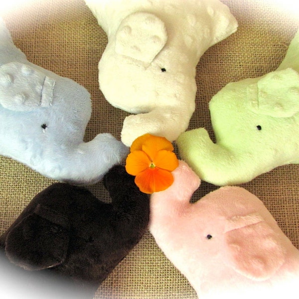 RESERVED FOR JAMIE - Baby Elephant With Rattle  - A Soft Friend For You - Pick One