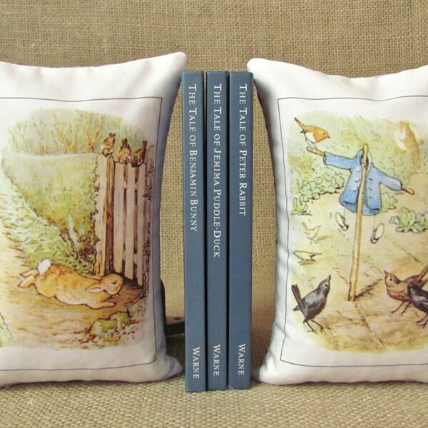 Beatrix Potter Peter Rabbit Bookends - Shelf Pillows Set Four