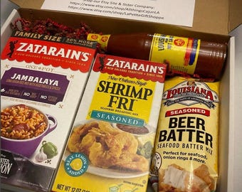 Louisiana Cajun Spice Gift Box Missing home Louisiana Gift Basket Birthday from home state Gifts Cajun Spicy Grocery Cooking Groceries