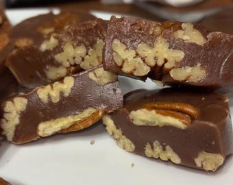 1 Dozen (12)Louisiana Chocolate Fudge Round Pralines Fudge Texture Southern Goodness: Fudge Pralines Made Fresh The Day Shipped Fudge Candy