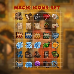 Magic School Desktop Icons Set Aesthetic Desktop Organizer Icon Cute Folder Icon Windows Mac Icons Lofi Icon Pack Cozy phone icons package