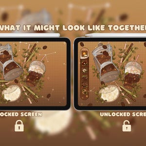 Tablet theme Coffee: animated iPad wallpaper, cozy icons pack  for iOS, Android. Cozy animated Tablet theme set coffee