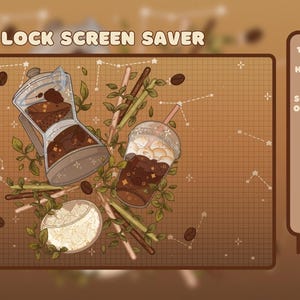 Tablet theme Coffee: animated iPad wallpaper, cozy icons pack  for iOS, Android. Cozy animated Tablet theme set coffee