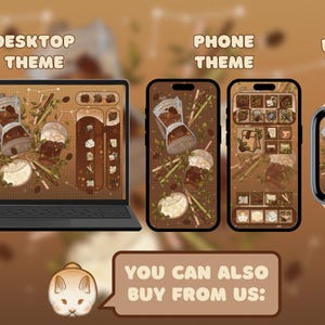 Tablet theme Coffee: animated iPad wallpaper, cozy icons pack  for iOS, Android. Cozy animated Tablet theme set coffee