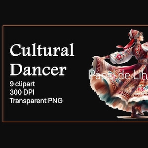 Cultural Dancer Clipart | High Resolution Digital Art | 300 DPI Transparent PNG for Crafts & Decor | Instant Download
