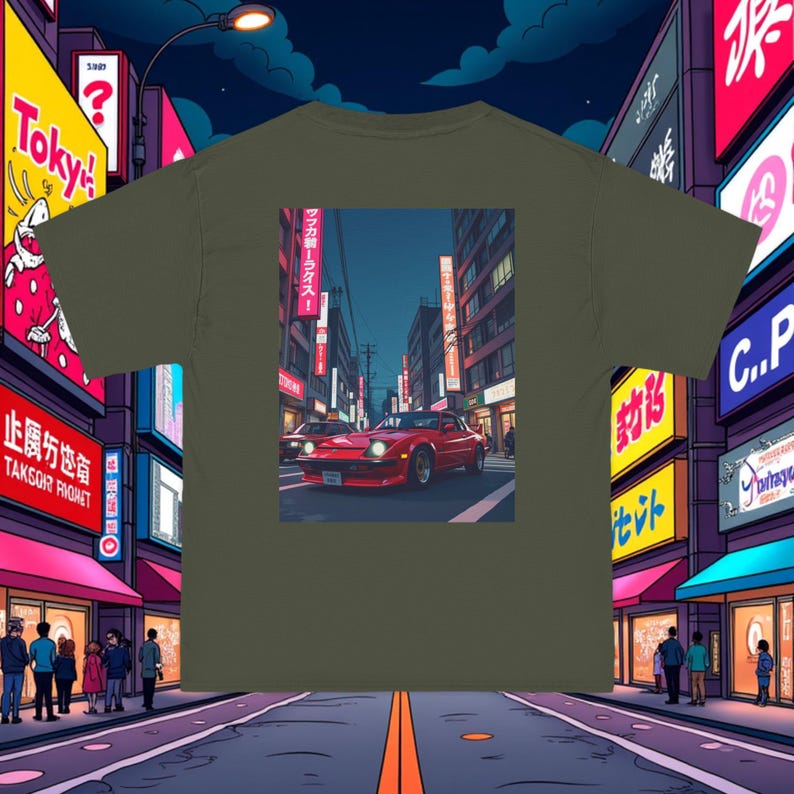 JDM Animated Car Shirt 280Z, Muscle Car Tee, Car Enthusiast Gift