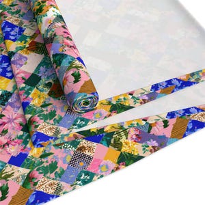 Floral Table Runner with Patchwork Design | Cotton or Polyester Options image 13