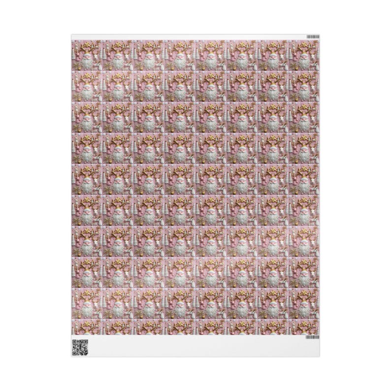 Pink and Gold Christmas Wrapping Paper Modern Festive Gift Wrap image 8