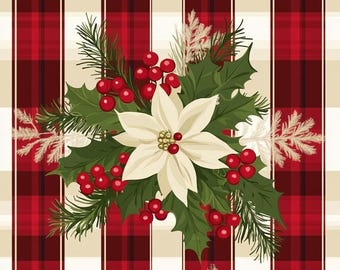 クリスマスラッピングペーパー クラシックチェック柄 クリスマスペーパーロール ホリデー用 ヴィンテージデザイン