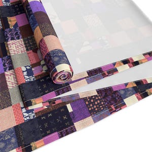 Patchwork Plaid Pattern Table Runner | Cotton Poly image 12