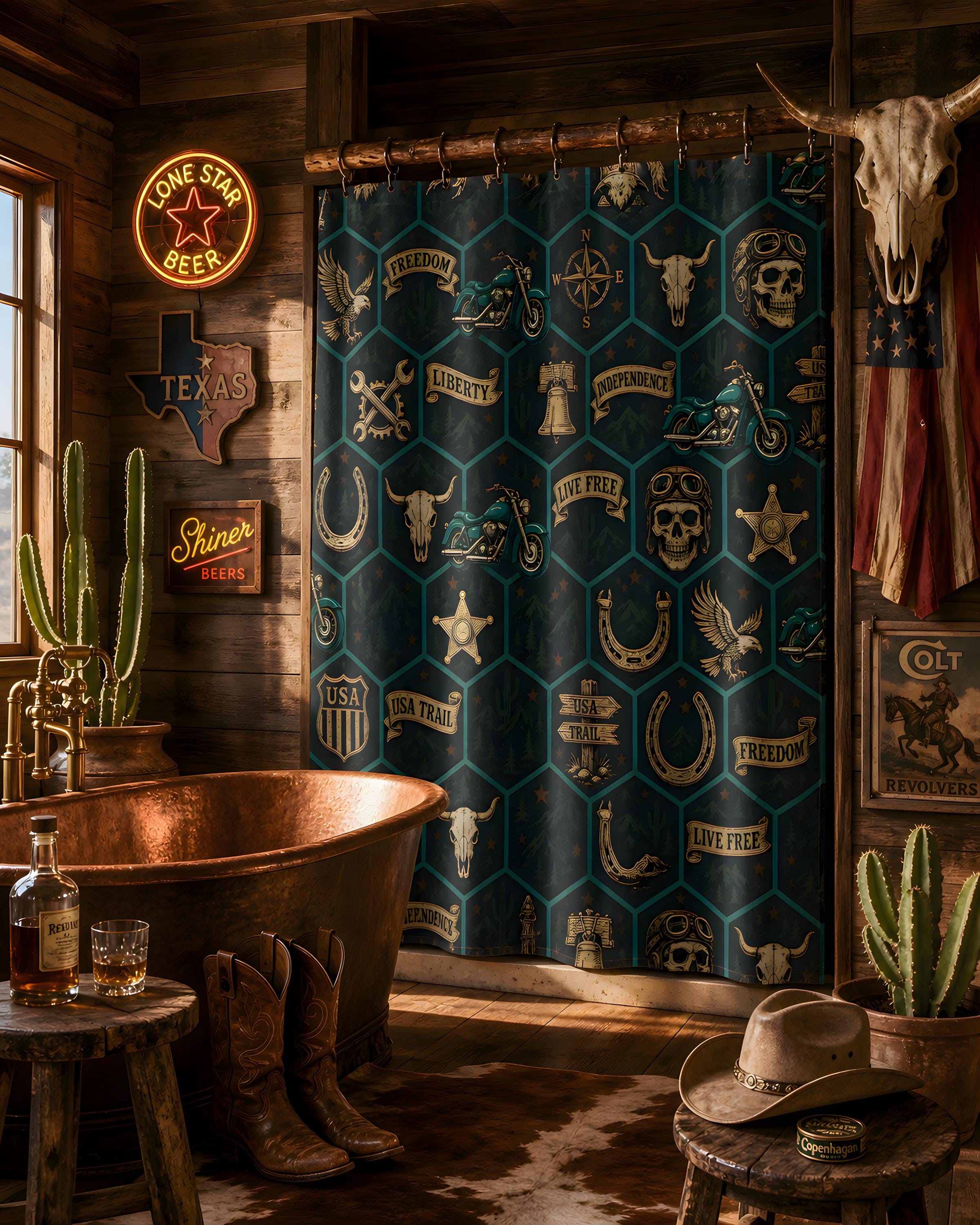 Harley Davidson Shower Curtain - Etsy