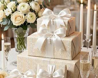 Beige Marble Wrapping Paper | Elegant Gift Wrap Roll for Special Occasions