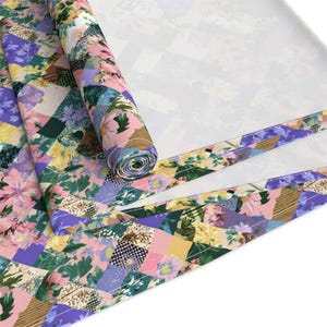 Floral Table Runner with Patchwork Design | Cotton or Polyester Options image 12