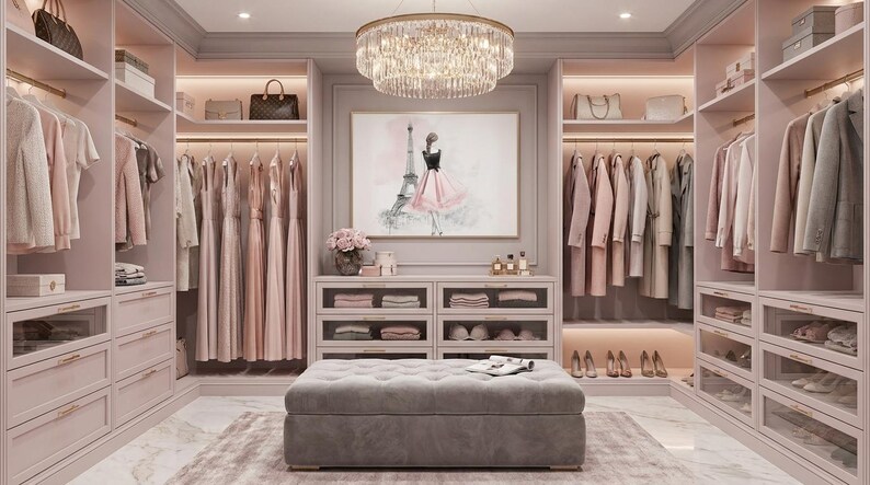 Elegant Parisian Chic Wall Art Woman in Dress by Eiffel Tower Fashion Illustration Canvas Print image 9