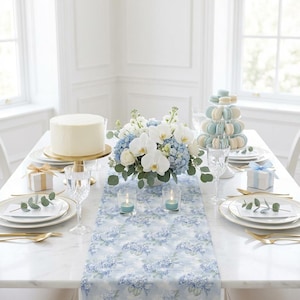 Blauer Tischläufer, Tischläufer, Tischläufer, Tischläufer, Tischläufer, Tischdecke, Tischläufer